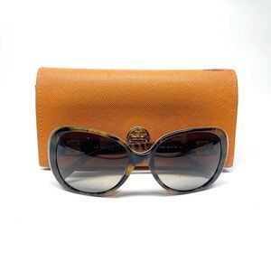 Tory Burch Tortoise Sunglasses with Orange Case